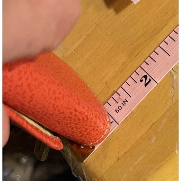 Mario Hernandez Leather Small Travel Jewelry Case Orange Yellow Unicorn Logo - Picture 10 of 10